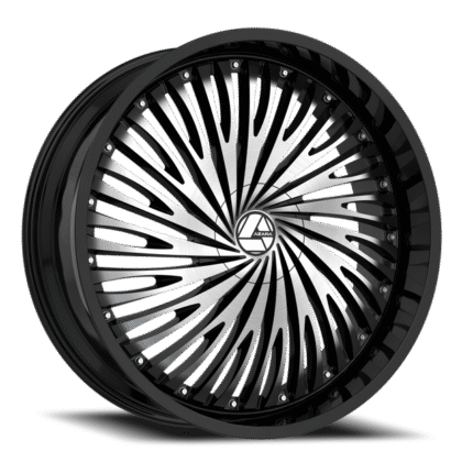 Azara Aza-526 Wheel - 30x9.5 6x135 & 6x139.7 Gloss Black & Machined 22mm - MINIMUM PURCHASE OF 4 WHEELS